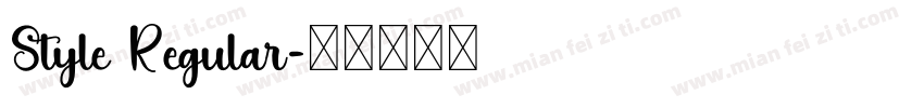 Style Regular字体转换